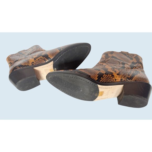 BODEN Allendale Brown & Black Snakeskin Print Ankle Boots Size 37 / 6 - Picture 8 of 8